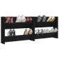 vidaXL Scarpiere a Muro 2 pz Nero 80x18x60 cm in Truciolato vidaXL Scarpiere a Muro 2 pz Nero 80x18x60 cm in Truciolato