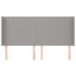 Testiera ad Orecchio Grigio Chiaro 203x16x118/128 cm in Tessuto Testiera ad Orecchio Grigio Chiaro 203x16x118/128 cm in Tessuto