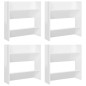 vidaXL Scarpiere a Muro Bianco Lucido 4pz 60x18x60 cm in Truciolato vidaXL Scarpiere a Muro Bianco Lucido 4pz 60x18x60 cm in Truciolato