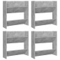 vidaXL Scarpiere a Muro Grigio Cemento 4 pz 60x18x60 cm in Truciolato vidaXL Scarpiere a Muro Grigio Cemento 4 pz 60x18x60 cm in Truciolato