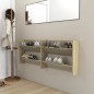vidaXL Scarpiere Muro 2 pz Rovere Sonoma 80x18x60cm Truciolato vidaXL Scarpiere Muro 2 pz Rovere Sonoma 80x18x60cm Truciolato