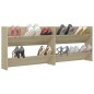 vidaXL Scarpiere Muro 2 pz Rovere Sonoma 80x18x60cm Truciolato vidaXL Scarpiere Muro 2 pz Rovere Sonoma 80x18x60cm Truciolato