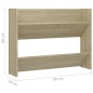 vidaXL Scarpiere Muro 2 pz Rovere Sonoma 80x18x60cm Truciolato vidaXL Scarpiere Muro 2 pz Rovere Sonoma 80x18x60cm Truciolato