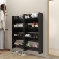 vidaXL Scarpiere a Muro Nero Lucido 4pz 60x18x60 cm in Truciolato vidaXL Scarpiere a Muro Nero Lucido 4pz 60x18x60 cm in Truciolato