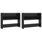 vidaXL Scarpiere a Muro 2 pz Nero Lucido 80x18x60 cm in Truciolato vidaXL Scarpiere a Muro 2 pz Nero Lucido 80x18x60 cm in Truciolato