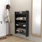 vidaXL Scarpiere a Muro 2 pz Nero Lucido 80x18x60 cm in Truciolato vidaXL Scarpiere a Muro 2 pz Nero Lucido 80x18x60 cm in Truciolato