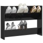 vidaXL Scarpiera a Muro Nero Lucido 80x18x60 cm in Truciolato vidaXL Scarpiera a Muro Nero Lucido 80x18x60 cm in Truciolato