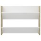 vidaXL Scarpiere Muro 2pz Bianco e Rovere Sonoma 80x18x60cm Truciolato