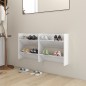 vidaXL Scarpiere a Muro Bianco Lucido 2 pz 60x18x60 cm in Truciolato vidaXL Scarpiere a Muro Bianco Lucido 2 pz 60x18x60 cm in Truciolato