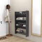 vidaXL Scarpiere a Muro 2 pz Grigie 80x18x60 cm in Truciolato vidaXL Scarpiere a Muro 2 pz Grigie 80x18x60 cm in Truciolato