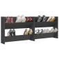 vidaXL Scarpiere a Muro 2 pz Grigie 80x18x60 cm in Truciolato vidaXL Scarpiere a Muro 2 pz Grigie 80x18x60 cm in Truciolato