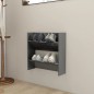 vidaXL Scarpiera a Muro Grigio Lucido 60x18x60 cm in Truciolato vidaXL Scarpiera a Muro Grigio Lucido 60x18x60 cm in Truciolato