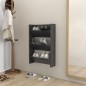 vidaXL Scarpiera a Muro Grigia 60x18x90 cm in Truciolato vidaXL Scarpiera a Muro Grigia 60x18x90 cm in Truciolato
