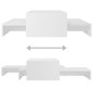 vidaXL Set Tavolini Estraibili Bianchi 100x100x26,5 cm in Multistrato vidaXL Set Tavolini Estraibili Bianchi 100x100x26,5 cm in Multistrato