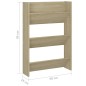 vidaXL Scarpiere Muro 2 pz Rovere Sonoma 60x18x90 cm in Truciolato