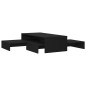 vidaXL Set Tavolini Salotto Estraibili Neri 100x100x26,5cm Truciolato vidaXL Set Tavolini Salotto Estraibili Neri 100x100x26,5cm Truciolato