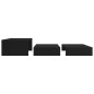 vidaXL Set Tavolini Salotto Estraibili Neri 100x100x26,5cm Truciolato vidaXL Set Tavolini Salotto Estraibili Neri 100x100x26,5cm Truciolato