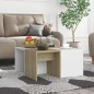vidaXL Tavolini Salotto 4pz Bianco Rovere Sonoma 33x33x33cm Truciolato vidaXL Tavolini Salotto 4pz Bianco Rovere Sonoma 33x33x33cm Truciolato