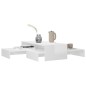 vidaXL Set Tavolini ad Incastro Bianco Lucido 100x100x26,5 cm vidaXL Set Tavolini ad Incastro Bianco Lucido 100x100x26,5 cm