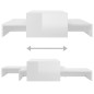 vidaXL Set Tavolini ad Incastro Bianco Lucido 100x100x26,5 cm vidaXL Set Tavolini ad Incastro Bianco Lucido 100x100x26,5 cm