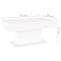 vidaXL Tavolino da Salotto Bianco 96x50x45 cm in Truciolato vidaXL Tavolino da Salotto Bianco 96x50x45 cm in Truciolato