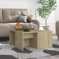 vidaXL Tavolini da Salotto 4 pz Rovere Sonoma 33x33x33cm in Truciolato vidaXL Tavolini da Salotto 4 pz Rovere Sonoma 33x33x33cm in Truciolato