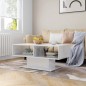 vidaXL Tavolino da Caffè Bianco Lucido 103,5x50x44,5 cm in Truciolato