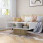 vidaXL Tavolino Salotto Bianco Rovere Sonoma 103,5x50x44,5 Multistrato vidaXL Tavolino Salotto Bianco Rovere Sonoma 103,5x50x44,5 Multistrato