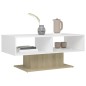 vidaXL Tavolino Salotto Bianco Rovere Sonoma 103,5x50x44,5 Multistrato vidaXL Tavolino Salotto Bianco Rovere Sonoma 103,5x50x44,5 Multistrato