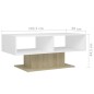 vidaXL Tavolino Salotto Bianco Rovere Sonoma 103,5x50x44,5 Multistrato vidaXL Tavolino Salotto Bianco Rovere Sonoma 103,5x50x44,5 Multistrato