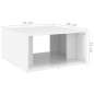 vidaXL Tavolini da Salotto 4 pz Bianco Lucido 33x33x33cm in Truciolato vidaXL Tavolini da Salotto 4 pz Bianco Lucido 33x33x33cm in Truciolato
