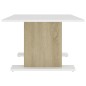vidaXL Tavolino da Caffè Bianco e Sonoma 103,5x60x40 cm in Truciolato