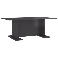 vidaXL Tavolino da Caffè Grigio Lucido 103,5x60x40 cm in Truciolato