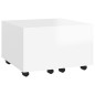 vidaXL Tavolino da Salotto Bianco Lucido 60x60x38 cm in Truciolato