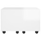 vidaXL Tavolino da Salotto Bianco Lucido 60x60x38 cm in Truciolato