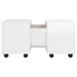 vidaXL Tavolino da Salotto Bianco Lucido 60x60x38 cm in Truciolato