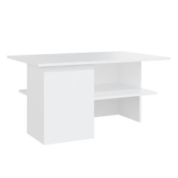 vidaXL Tavolino da Salotto Bianco 90x60x46,5 cm in Truciolato