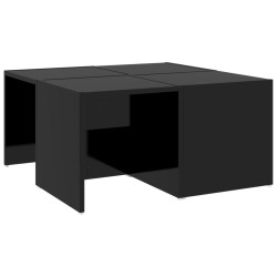 vidaXL Tavolini da Salotto 4 pz Nero Lucido 33x33x33cm in Truciolato