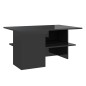 vidaXL Tavolino da Salotto Nero Lucido 90x60x46,5 cm in Truciolato