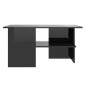 vidaXL Tavolino da Salotto Nero Lucido 90x60x46,5 cm in Truciolato