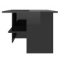 vidaXL Tavolino da Salotto Nero Lucido 90x60x46,5 cm in Truciolato