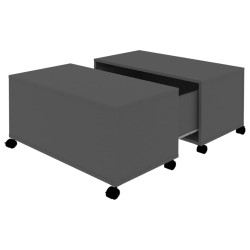 vidaXL Tavolino da Caffè Grigio 75x75x38 cm in Truciolato