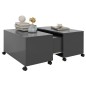 vidaXL Tavolino da Caffè Grigio 75x75x38 cm in Truciolato vidaXL Tavolino da Caffè Grigio 75x75x38 cm in Truciolato