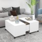vidaXL Tavolino da Caffè Bianco 75x75x38 cm in Truciolato vidaXL Tavolino da Caffè Bianco 75x75x38 cm in Truciolato