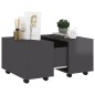 vidaXL Tavolino da Salotto Grigio Lucido 60x60x38 cm in Truciolato vidaXL Tavolino da Salotto Grigio Lucido 60x60x38 cm in Truciolato