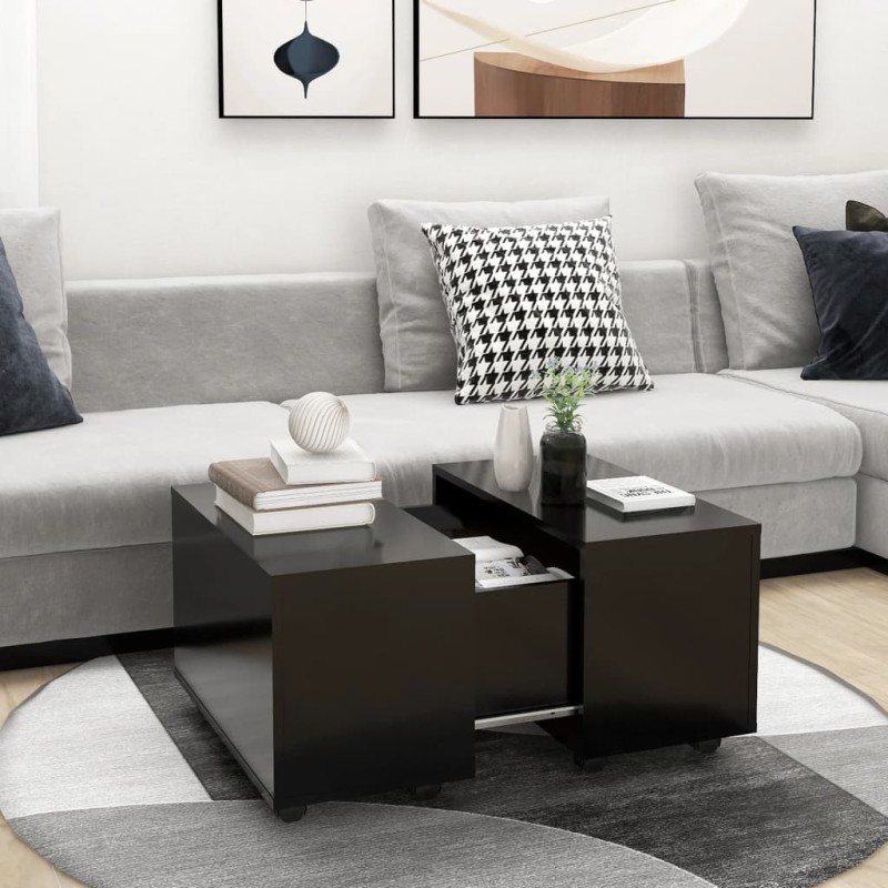 vidaXL Tavolino da Salotto Nero 60x60x38 cm in Truciolato vidaXL Tavolino da Salotto Nero 60x60x38 cm in Truciolato