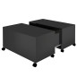 vidaXL Tavolino da Caffè Nero Lucido 75x75x38 cm in Truciolato vidaXL Tavolino da Caffè Nero Lucido 75x75x38 cm in Truciolato