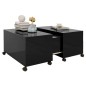 vidaXL Tavolino da Caffè Nero Lucido 75x75x38 cm in Truciolato vidaXL Tavolino da Caffè Nero Lucido 75x75x38 cm in Truciolato
