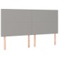 Testiere 4 pz Grigio Chiaro 100x5x78/88 cm in Tessuto Testiere 4 pz Grigio Chiaro 100x5x78/88 cm in Tessuto