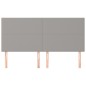 Testiere 4 pz Grigio Chiaro 100x5x78/88 cm in Tessuto Testiere 4 pz Grigio Chiaro 100x5x78/88 cm in Tessuto